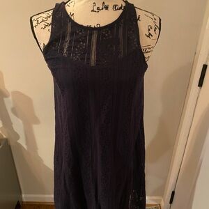 Abercrombie & Fitch Navy Lace Mini Dress